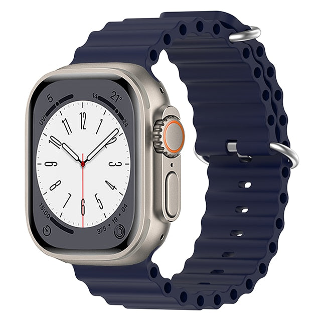 Ocean Silicone Tubular Strap For Apple Watch Ultra